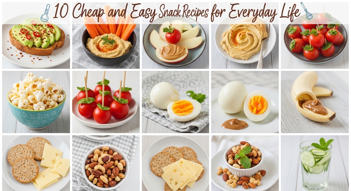 Imagem de diversos lanches saudáveis dispostos em uma grade.